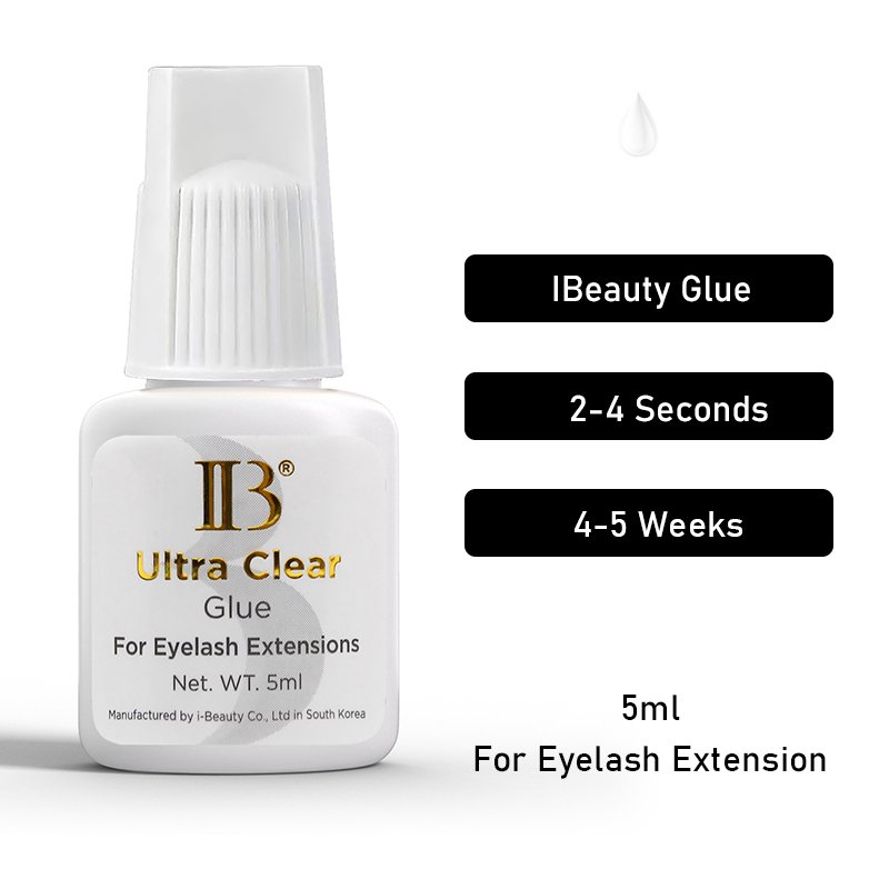 IBeauty Ultra Super Plus Glue for Eyelash Extensions 5ml Korea Original Expert Master Professional IB Gold Wine Red Cap Glue Makeup Tools Shop - Image 5